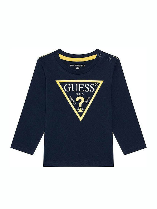 Guess Παιδική Μπλούζα Μακρυμάνικη Navy Μπλε