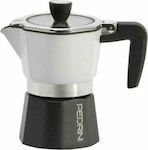 Pedrini Sei Moka Plus Stovetop Espresso Pot for 2Cups Silver