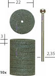 Proxxon 28304 Πέτρες Λείανσης Σιλικονούχου Καρβιδίου με Αξονάκι 22mm 10τμχ