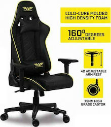 Armaggeddon Shuttle II Artificial Leather Gaming Chair with Adjustable Arms Black / Yellow