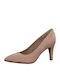 S.Oliver Suede Pointed Toe Stiletto Beige High Heels