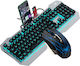 Aula T101 Gaming Keyboard Set with RGB lighting & Mouse (English US) Gray