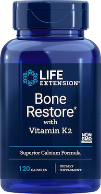 Life Extension Bone Restore* with Vitamin K2 Supliment pentru Sănătatea Oaselor 120 capace