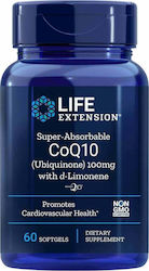 Life Extension Super-Absorbale CoQ10 D-Limon 100mg 60 μαλακές κάψουλες