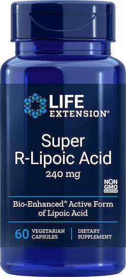 Life Extension Super R-Lipoic Acid Ειδικό Συμπλήρωμα Διατροφής 60 κάψουλες