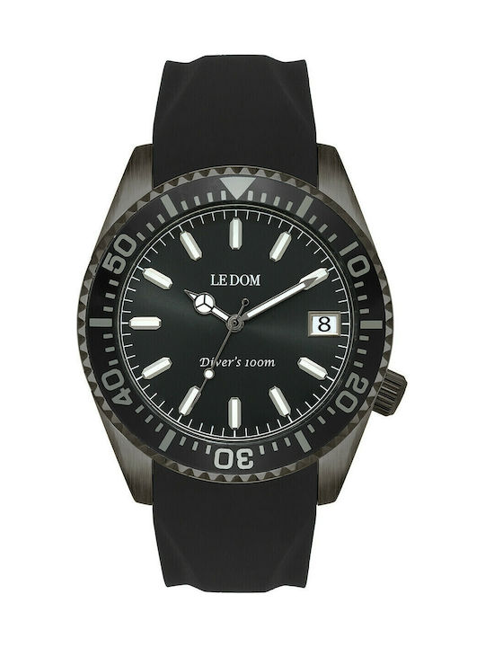 Le Dom Diver's Ανδρικό Ρολόι 44mm Μπαταρίας με ...