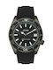 Le Dom Diver's Men's Watch 44mm Battery with Black Rubber Strap