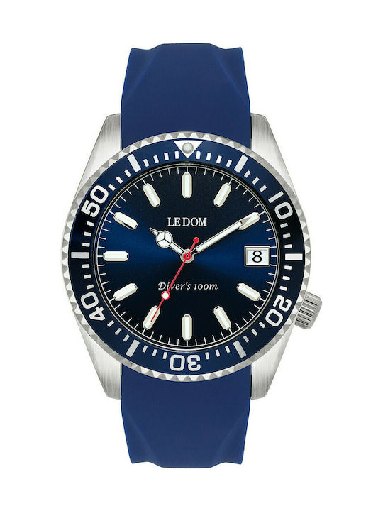 Le Dom Diver's Ανδρικό Ρολόι 44mm Μπαταρίας με ...