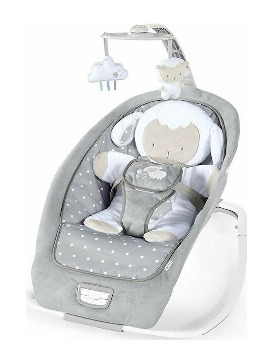 Ingenuity Baby Bouncer Cuddle Lamb with Music and Vibration for Babies up to 18kg