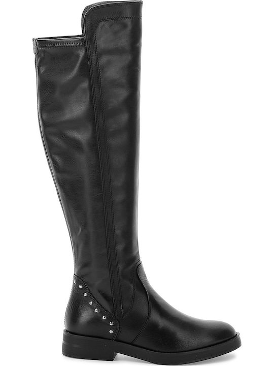 s.Oliver Anatomic Synthetic Leather Women's Boots with Zipper Black