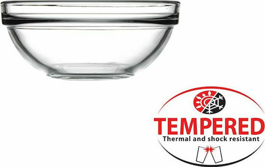 Pasabahce Müslischüssel Rund Glas Transparent mit Durchmesser 12cm 6Stück