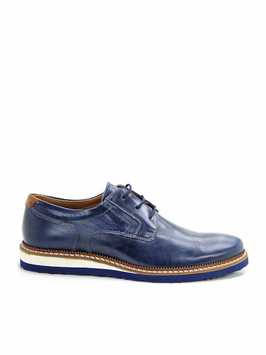 Men's Leather Casual Shoes Blue