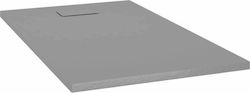 vidaXL Rectangular Acrylic Shower Gray 120x70x2.6cm