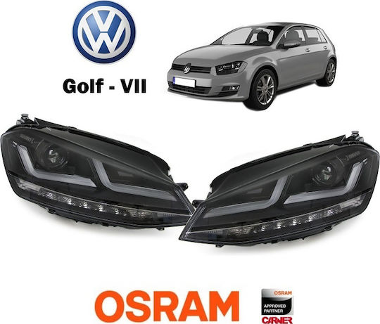 Osram Μπροστινά Φανάρια Led για Volkswagen Golf 7 με Φώτα Ημέρας DRL 2012-2017 2τμχ