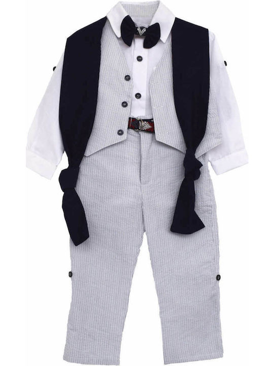 Nst Nastasia Frank Stuart Flint Costum De Botez Albastru 4 Bucăți Nst Nastasia Frank Stuart Flint Costum De Botez Albastru 4 Bucăți