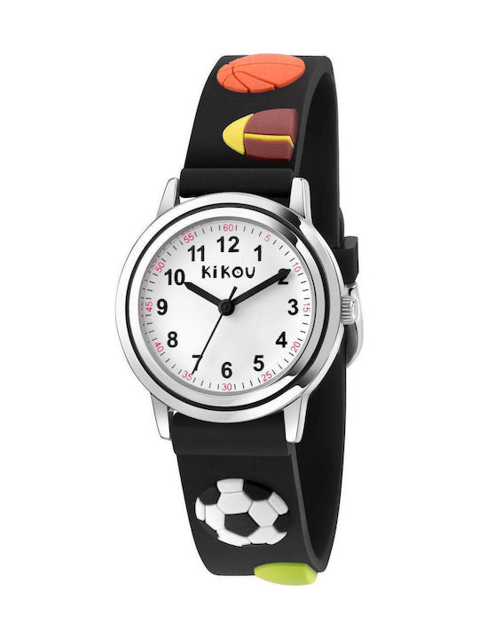 Kikou Kids Analog Watch with Rubber/Plastic Strap Black