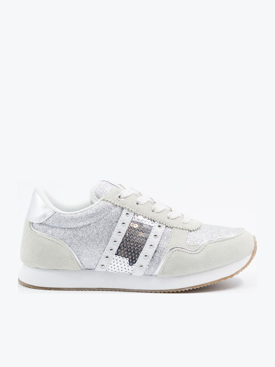 Damen Sneakers Silber