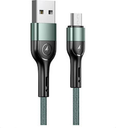 Usams U55 SJ450USB02 Geflochtenes USB 2.0 in Micro-USB Kabel 1m Grün