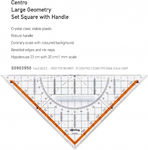 Rotring Γεωμετρικό Τρίγωνο Πλαστικό Διάφανο 23cm με Λαβή Centro Grip Geometry
