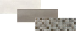 Ravenna Kenya Πλακάκι Τοίχου Κουζίνας / Μπάνιου Πορσελανάτο Ματ 60x20cm Blanco - Silver