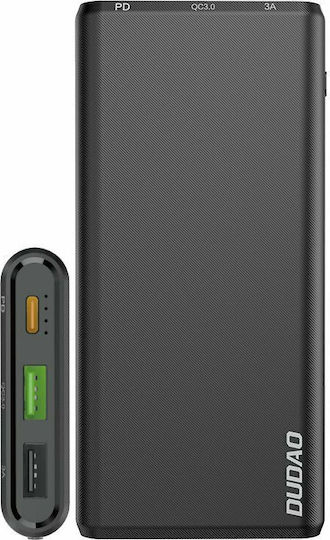 Dudao K12PQ Power Bank 10000mAh με 2 Θύρες USB-A και Θύρα USB-C Power Delivery / Quick Charge 3.0 Μαύρο