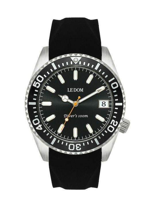 Le Dom Diver's Ανδρικό Ρολόι 44mm Μπαταρίας με ...