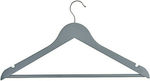 BigBuy Wooden Clothes Hanger Gray 3pcs