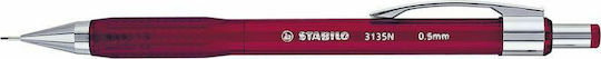 Stabilo 3135N Mechanischer Bleistift 0.5mm mit Radiergummi 1Stück Rot