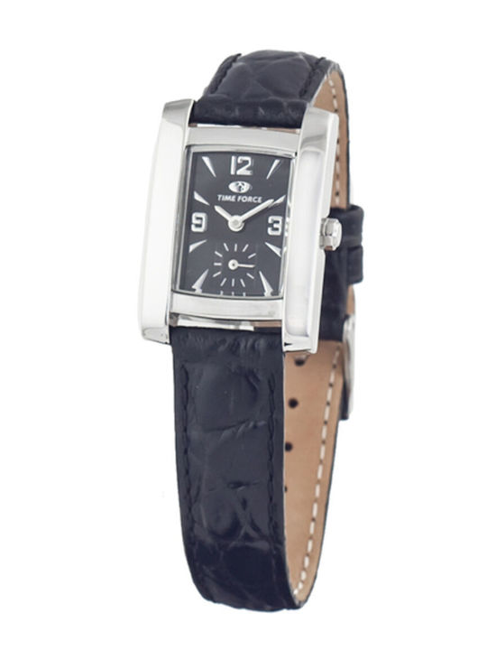 Time Force Damen Uhr Chronograph mit Schwarz Lederarmband