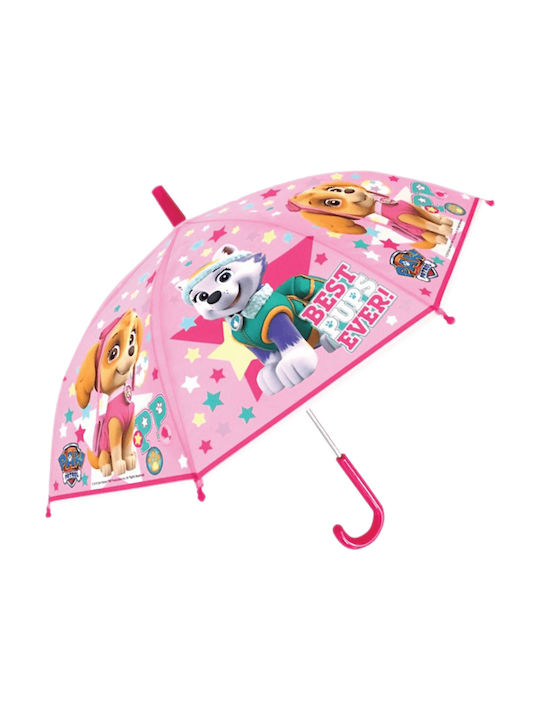 Chanos Kinder Regenschirm Gebogener Handgriff Paw Patrol Rosa