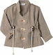 Nst Nastasia Linen Baptism Coat for Boys Giuseppe Gioachino Belli Safari Brown