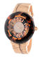 Folli Follie Women's Watch with Pink Gold Leather Strap