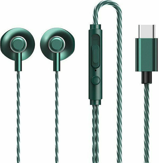 Remax RM-711a Earbuds Handsfree με Βύσμα USB-C Tamish