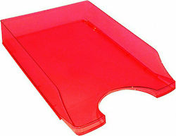 Describo Transparent Filing Tray Plastic Red