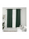 vidaXL Set Perdele Opacitate Cu Capse Verde 140x175cm