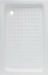 Tema Eco Ορθογώνια Πορσελάνινη Ντουζιέρα 80x120cm Λευκή