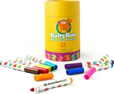 JarMelo Baby Roo Waschbare Zeichenmarker Dicke Set 24 Farben