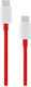 OnePlus Flat USB 2.0 Cable USB-C Male - USB-C 65W Red 1.5m 5481100048