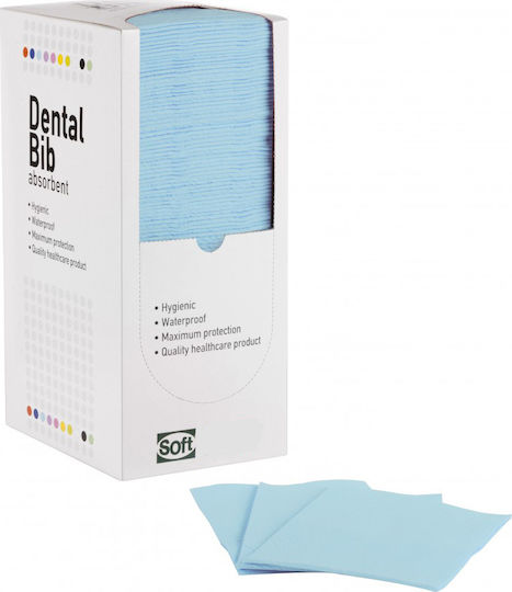 Soft Care Dental Light Blue Towel 1ply + 1ply Without Dispenser 500 Pieces