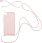 Sonique Carryhang Back Cover Silicone 0.5mm with Strap Pink (iPhone 7 / 8 / SE 2020 / SE 2022)
