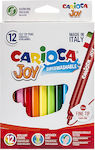 Carioca Joy Πλενόμενοι Μαρκαδόροι Ζωγραφικής Λεπτοί σε 12 Χρώματα (12 Συσκευασίες)