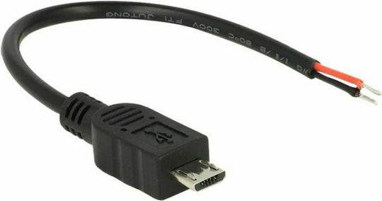 DeLock USB 2.0 Micro-B male - 2 x open wires power 10 cm Raspberry Pi (82697)