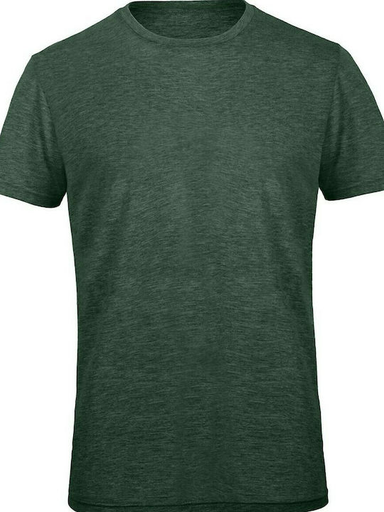 B&C Triblend Men's Short Sleeve Promotional T-Shirt Heather Forest TM055-615