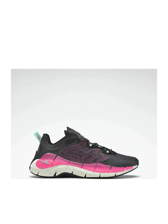 Reebok Zig Kinetica II Γυναικεία Sneakers Core Black / Atomic Pink / Pixel Mint