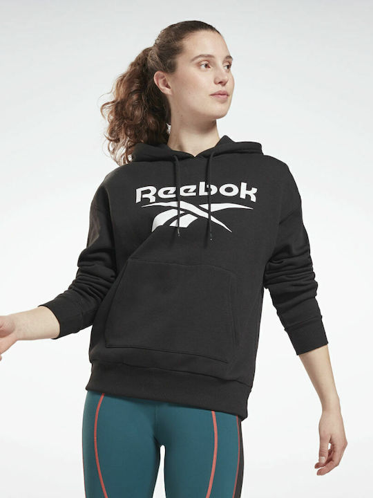 Identity Lang Damen Sweatshirt Kapuzen Schwarz