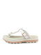 Fantasy Sandals Women's Flat Sandals In White Colour