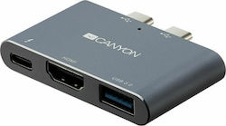 Canyon USB-C Docking Station με HDMI 4K PD (CNS-TDS01DG)