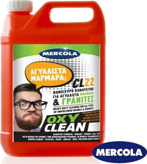 Mercola CL 22 Oxy Clean Καθαριστικό Λεκέδων για Επαγγελματική Χρήση Κατάλληλο για Πέτρα & Δάπεδα 4lt 5014