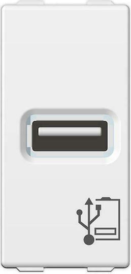 Geyer Мортис Електрически Контакт с 1 USB Порт Бял