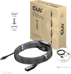 Club3D USB 3.1 Cable USB-A male - USB-A female Μαύρο 15m (CAC-1406)